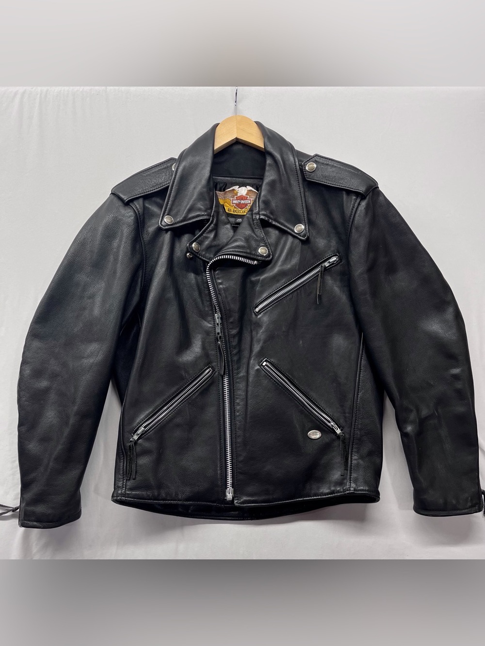 Harley-Davidson Genuine Leather Motorcycle Jacket USA Made S